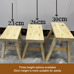JP Stone Creek Taburetes de madera maciza para niños (paquete de 2) Robusto pequeño Cambio de zapatos de ordeño hecho a mano para niños o adultos-Paquete de 2 - Product Image 5
