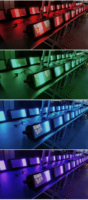Interior Led audiencia luz 1000W 800W RGB 3 en 1 Color LED luz estroboscópica