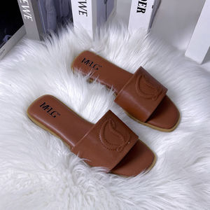 ZAR Verano Nueva Moda Europea y Americana Simple <span class=keywords><strong>D</strong></span>-hebilla Zapatillas planas zapatillas para zapatos de Dama - Product Image 1