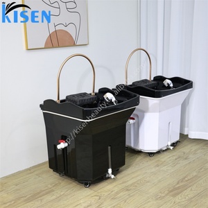 Kisen Hair Wash Head Spa Bac New Design <b>Led</b> <b>Light</b> Portable Shampoo Basin with Water tank No Plumbing - Product Image 6