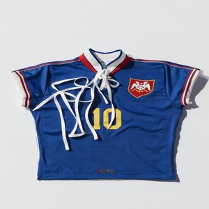 Maglia da Calcio Retrò Personalizzata con Laccetti Frontali per Squadre Femminili, Design Traspirante per Partite di Squadra OEM - Product Image 1