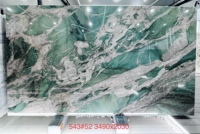 Comptoirs de cuisine en quartzite vert Patagonia poli, grandes dalles, pierre naturelle de luxe pour mur de fond