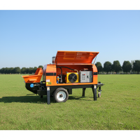 Nouvelle conception de bétonnière mobile autochargeuse diesel 45-50 m/h, mini pompe à béton, utilisation en construction, prix avantageux