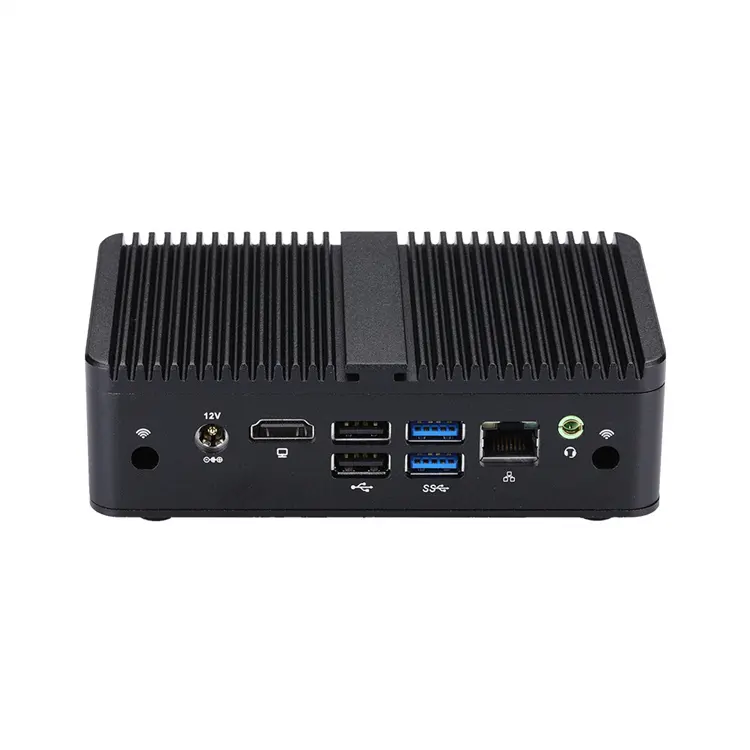 Qotom Quad Cores J4105 J4125 Desktop Micro Computador 4GB Integrado RAM SSD mSATA 4 USB Mini PC