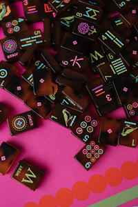 Juego de Mahjong Americano Portátil de Lujo, Modelo OEM de Acrílico Moderno con Diseño de Tortuga de la Serie Happy, Personalizado por Huyo - Product Image 3