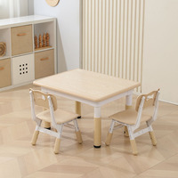 Bureau d'activités rectangulaire bleu pour enfants, table d'étude durable en plastique PE pour la maternelle et l'école