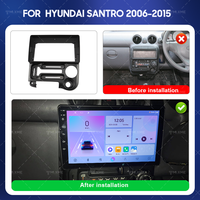 Penjualan Terbaik untuk Hyundai SANTRO 2006-2015 Bingkai Navigasi Radio Mobil 9 Inci Aksesori Kendaraan Bingkai Pemasangan Unit Utama