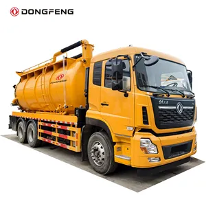 Dongfeng 6x4 LHD 10000 литровый резервуар для сточных вод с 9000 литровым резервуаром для воды высокого давления