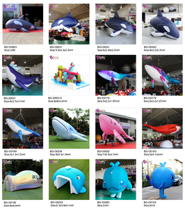 <span class=keywords><strong>Baleine</strong></span> bleue géante gonflable publicitaire de grande taille, scellée à l'air, personnalisée, en PVC, pour la décoration d'événements d'aquarium - Product Image 6