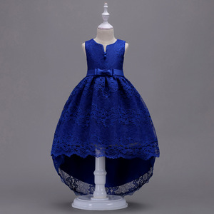 Pink Lace Flower Girl Dress V-Neck Ball Gown For Children With <b>Bow</b> Belt - Product Image 4