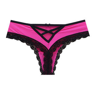 アメリカ標準サイズ ミルクシルク 高伸縮性 Tバックショーツ 女性用 バッククロスベルト ピーチヒップ露出 女性用Tパンツ - Product Image 2