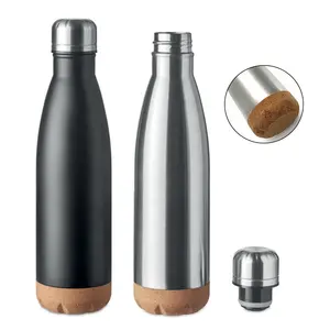 eco friendly products 2023 cola shape Double Wall metal Stainless Steel Vacuum Insulated Water Bottle with Cock Bottom 500ml