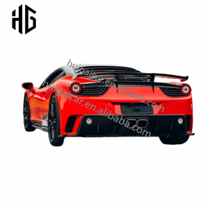 Kit de cuerpo de labio de parachoques de capó de motor delantero estilo Msy modificado para <span class=keywords><strong>Ferrari</strong></span> <span class=keywords><strong>458</strong></span> alerón de parachoques trasero faldones laterales kits de cuerpo exterior - Product Image 4