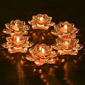 Glas Votiv Kerzenhalter Kristall dekorative Lampe geformt Kerzen ständer für Tisch hochzeits feier Festival Fensterbank