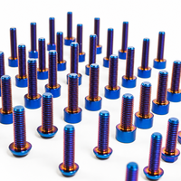 Fabrication sur mesure de boulons en titane colorés arc-en-ciel, vis à tête fendue hexagonale Torx personnalisées