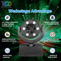 WEDOSTAGE Dj DMX512 Máquina de Burbujas con Cabeza Móvil LED RGBY de 90W con Batería para Escenarios, Fiestas, Bodas y KTV