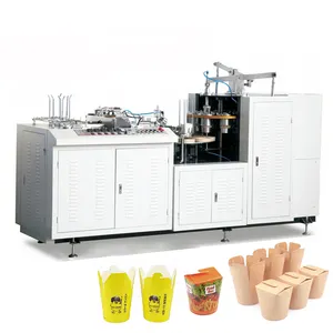 Tazón de comida de papel desechable para protección del medio ambiente, proveedor de máquina de platos, máquina de fabricación de tazones de papel