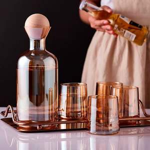 Ensemble de pichets et verres de luxe nordique pour eau et jus, design créatif pour la maison, grande capacité, en verre, pour eau froide et eau bouillante - Product Image 3