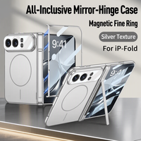 HEYBINGO Casing Ponsel Lipat dengan Pelindung Engsel Terintegrasi, Perlindungan 360 Derajat, Permukaan Matte, Sensasi Kulit, untuk IP 18 duo