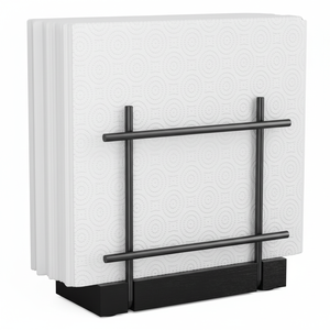 Porta Servilletas y Dispensador de Metal Negro de Diseño Clásico, Porta Servilletas de Cocina Independiente de Design Creation - Product Image 1
