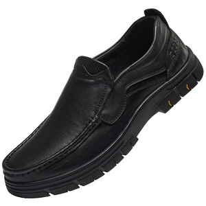 Mocassins pour hommes AIBUQIS, bout rond, respirants, doublure en peau de porc, semelle en caoutchouc, chaussures habillées pour le bureau et les occasions professionnelles - Product Image 4