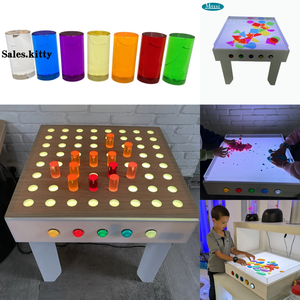 <span class=keywords><strong>Table</strong></span> d'activités sensorielles LED lumineuse, changeant de couleur, RGB, stimulation visuelle, autisme, intégration sensorielle, <span class=keywords><strong>table</strong></span> lumineuse préscolaire - Product Image 1