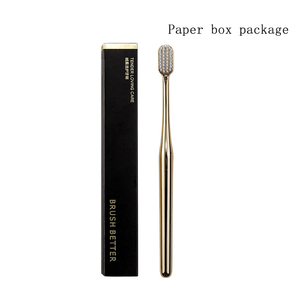 Nouvelle <span class=keywords><strong>brosse</strong></span> <span class=keywords><strong>à</strong></span> dents <span class=keywords><strong>à</strong></span> poils souples avec placage or champagne pour un nettoyage interdentaire en profondeur - Product Image 6