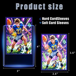 Custom NOVISON 35-100PT Plastic Semi Rigid <b>Cards</b> Holder Sleeve Top Loader 3x4 ID Clear Ball Sports <b>Card</b> Saver No Closure - Product Image 5