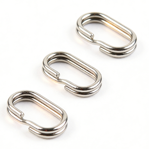 Spinpoler Anneaux de raccordement ovales doubles en acier inoxydable pour leurres, connecteurs pour leurres durs et souples, accessoires de pêche - Product Image 4