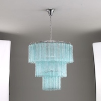 Diamètre 60cm élégant italie Murano bleu Tronchi lustres en verre lustre de plafond en verre pour salon chambre plafond décor
