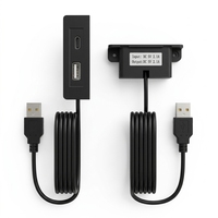 Prise de courant encastrée pour canapé avec chargeur USB-A et USB-C 5V/2A, station de charge de bureau intégrée pour téléphone
