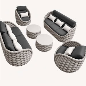 Set Terraza Mobil Patio Kabel Sofá Taman Lubos na Dining I-set Ang Mga Seting Patio <span class=keywords><strong>Luar</strong></span> Membesarkan Balkon Muebles Kayu Sets - Product Image 3