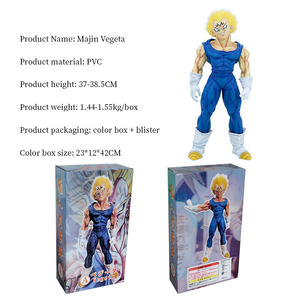 Adornos binarios de PVC en caja de 38,5 cm, modelos de bolas de dragón, adornos artesanales, personajes de dibujos animados, figura de Anime Majin Vegeta - Product Image 4