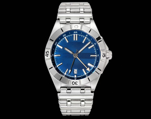 Montre de plongée sportive automatique mécanique en acier inoxydable, chronographe, cadran en cristal saphir, bracelet en cuir PU, résistance à l'eau 5 BAR - Product Image 5