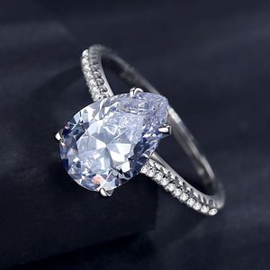 Bague en argent sterling 925 avec <span class=keywords><strong>diamant</strong></span> moissanite, bague élégante en forme de poire avec <span class=keywords><strong>diamant</strong></span> de <span class=keywords><strong>3</strong></span> <span class=keywords><strong>carats</strong></span>, bague luxueuse et haut de gamme, décoration - Product Image 3