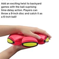 UFO Magic Ball, jouet volant portable lumineux en caoutchouc compressible, soucoupe volante créative, disque de lancer plat anti-stress pour enfants en extérieur