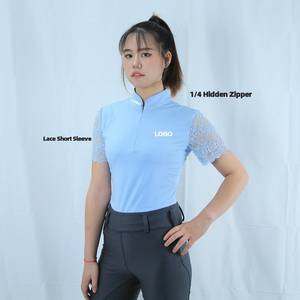 Phụ Nữ Cưỡi Ngựa Áo Sơ Mi Kem Chống Nắng Ren Tay Áo Cưỡi Ngựa Tops Trọng Lượng Nhẹ Cưỡi Ngựa Áo Sơ Mi Ẩn Dây Kéo Cưỡi Ngựa Quần Áo - Product Image 1