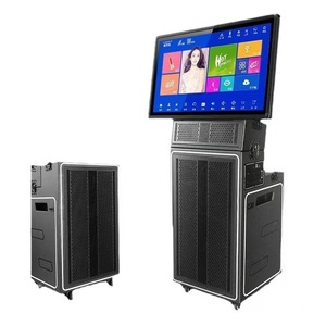 เครื่องร้องคาราโอเกะวิดีโอแบบหน้าจอสัมผัสสำหรับร้องเพลงตู้ออกแบบ<span class=keywords><strong>ใหม่</strong></span>สำหรับมืออาชีพที่มีหน้าจอและไมโครโฟนไร้สาย2ตัวสำหรับบ้าน - Product Image 2