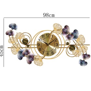 <span class=keywords><strong>Orologio</strong></span> <span class=keywords><strong>da</strong></span> <span class=keywords><strong>Parete</strong></span> Moderno e Lussuoso a Forma di Ginkgo Biloba, Decorazione Creativa per <span class=keywords><strong>Casa</strong></span>, Soggiorno, Ufficio e Negozio - Product Image 4