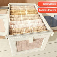 Armoire ménagère vêtements organisateur pliable Oxford tissu placard boîte de rangement pour vêtements avec couvercle