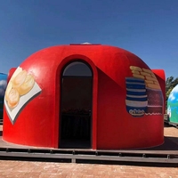 Maisonnette Modulaire Ronde en Mousse EPS Graphène Prête à l'emploi à Bas Prix, 28 Mètres Carrés, pour Maisons d'Été Futuristes