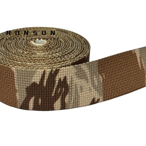 Ronson Camouflage webbing tiger strip desert tactical 25mm Nylon Webbing Tape for Bag and Backpack