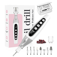 Ensemble professionnel de pédicure et de manucure rechargeable avec dissolvant de gel, dissolvant de cuticules, perceuse à ongles électrique portable, 10 vitesses