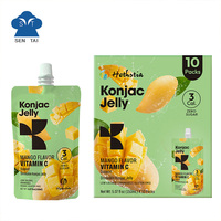 Gelée de konjac naturelle et saine aromatisée à la mangue, à boire sans sucre et hypocalorique, emballée dans des sacs