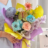 Papier d'emballage pour fleurs de couleur, vente en gros d'usine, papier d'emballage pour bouquets de fleurs de luxe de haute qualité, épaissi, pour artisanat et cadeaux