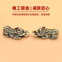 Dragon Année laiton rétro marée nationale artisanat décorations suspendues pour attirer l'argent Dieu bête collège entrée cadeau petits produits