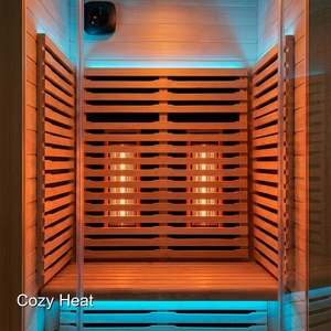 Cabina de Sauna de Infrarrojos Lejanos de Grado Comercial para 3 Personas, con <span class=keywords><strong>Calentador</strong></span> de Bajo EMF y Sistema de Audio Bluetooth para Centros de Fitness - Product Image 6