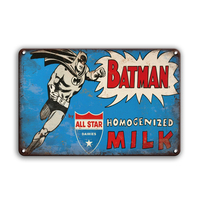 Carteles de chapa de metal Logotipo de impresión vintage Póster de metal Dibujos animados personalizados con personajes favoritos