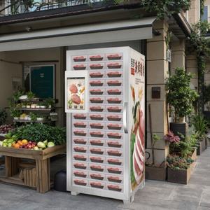 Vendlife ตู้เก็บของอัจฉริยะตู้หยอดเหรียญโลหะหรูหราหน้าจอสัมผัสตู้แช่อาหารเนื้อสัตว์สดบัตรเครดิต QR รหัสการชำระเงิน - Product Image 1