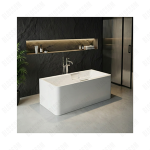 <span class=keywords><strong>Baignoire</strong></span> rectangulaire autoportante moderne, simple et légère - Luxe - Rayures verticales - Product Image 4